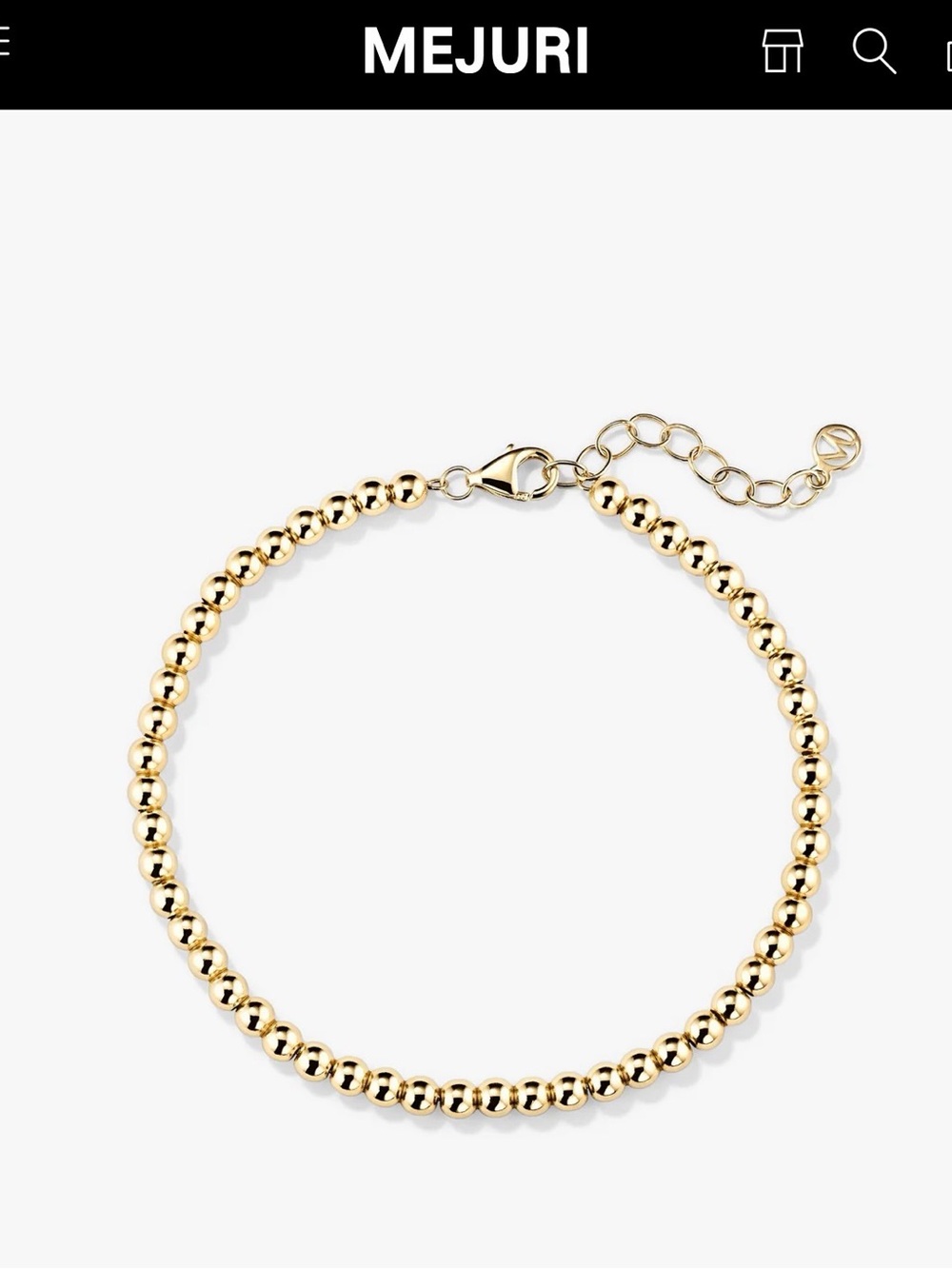 Mejuri BOLD SPHERES BRACELET GOLD 6-7 in 14K